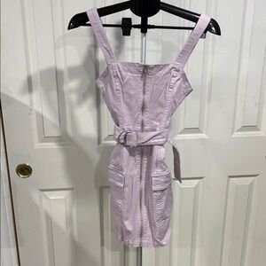 Divided Lavender Mini Jumper with Belt